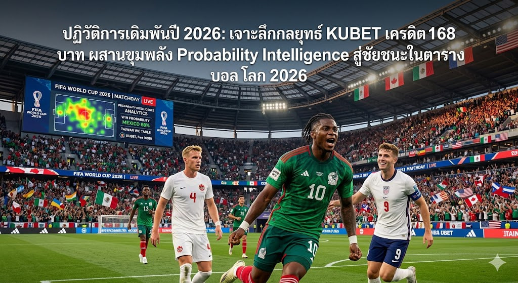 ปฏิวัติการเดิมพันปี 2026: เจาะลึกกลยุทธ์ KUBET เครดิต ฟรี 168 บาท ผสานขุมพลัง Probability Intelligence สู่ชัยชนะในตาราง บอล โลก 2026